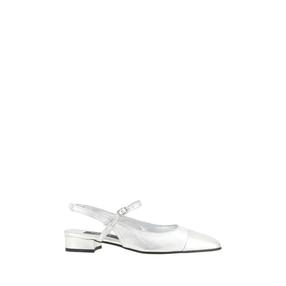 Silver Calf Leather Bos Taurus Platform Loafers