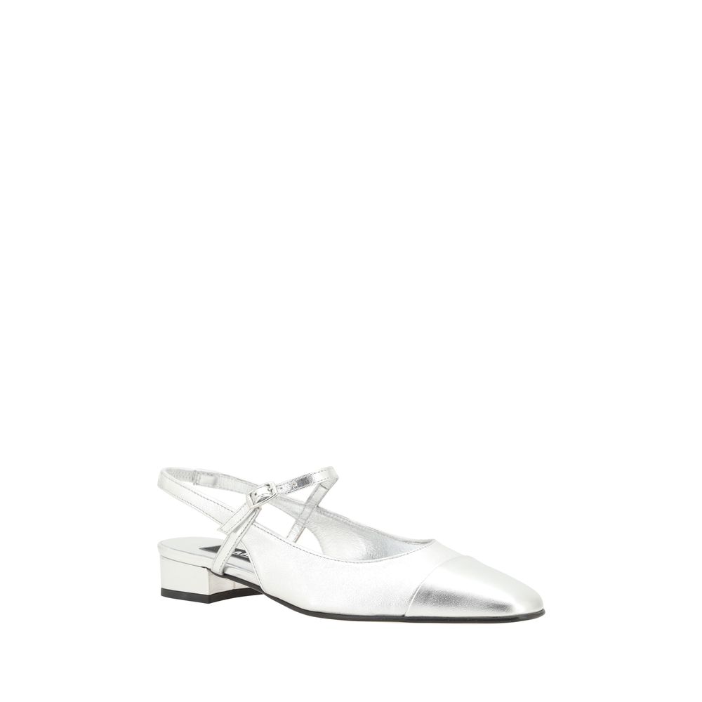 Silver Calf Leather Bos Taurus Platform Loafers