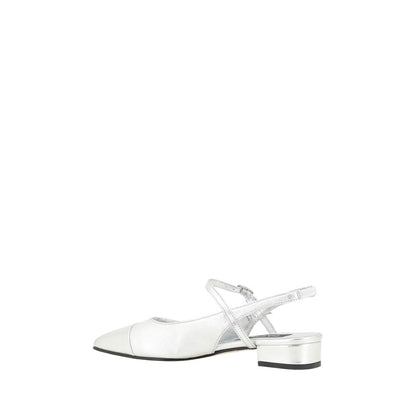 Silver Calf Leather Bos Taurus Platform Loafers