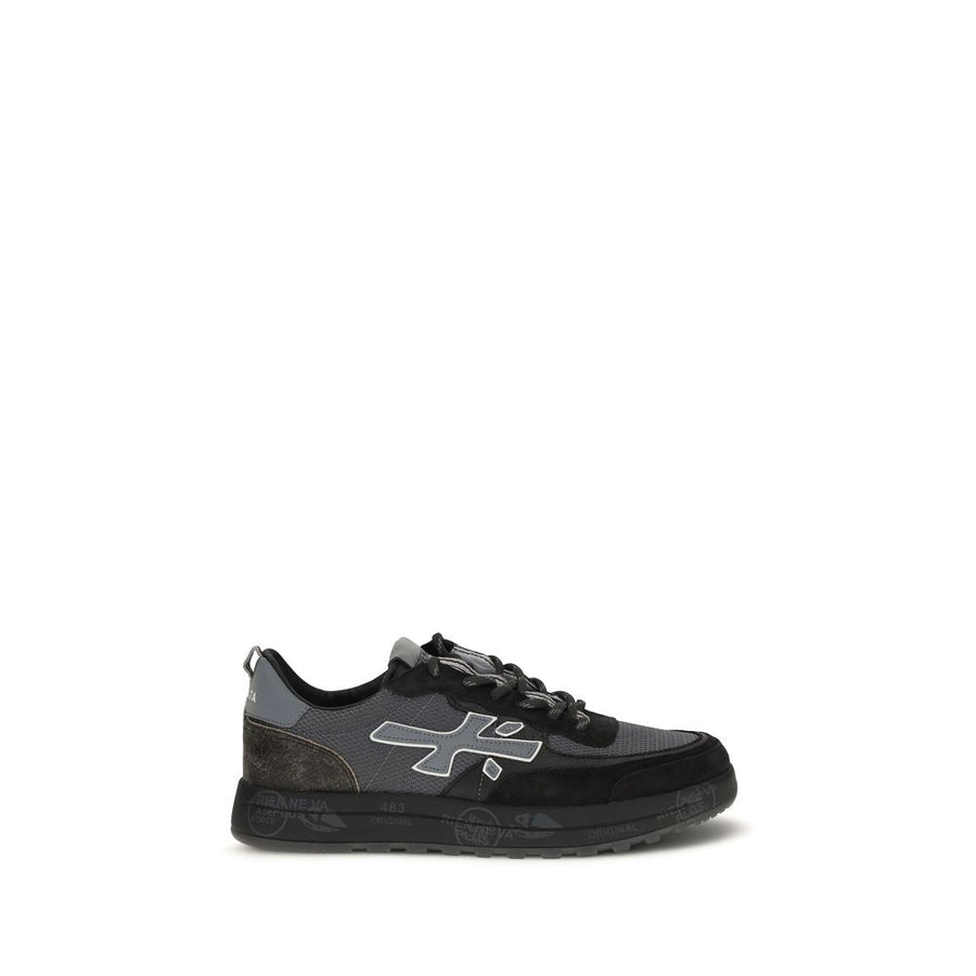 Black Calf Leather Bos Taurus Low Top Sneakers