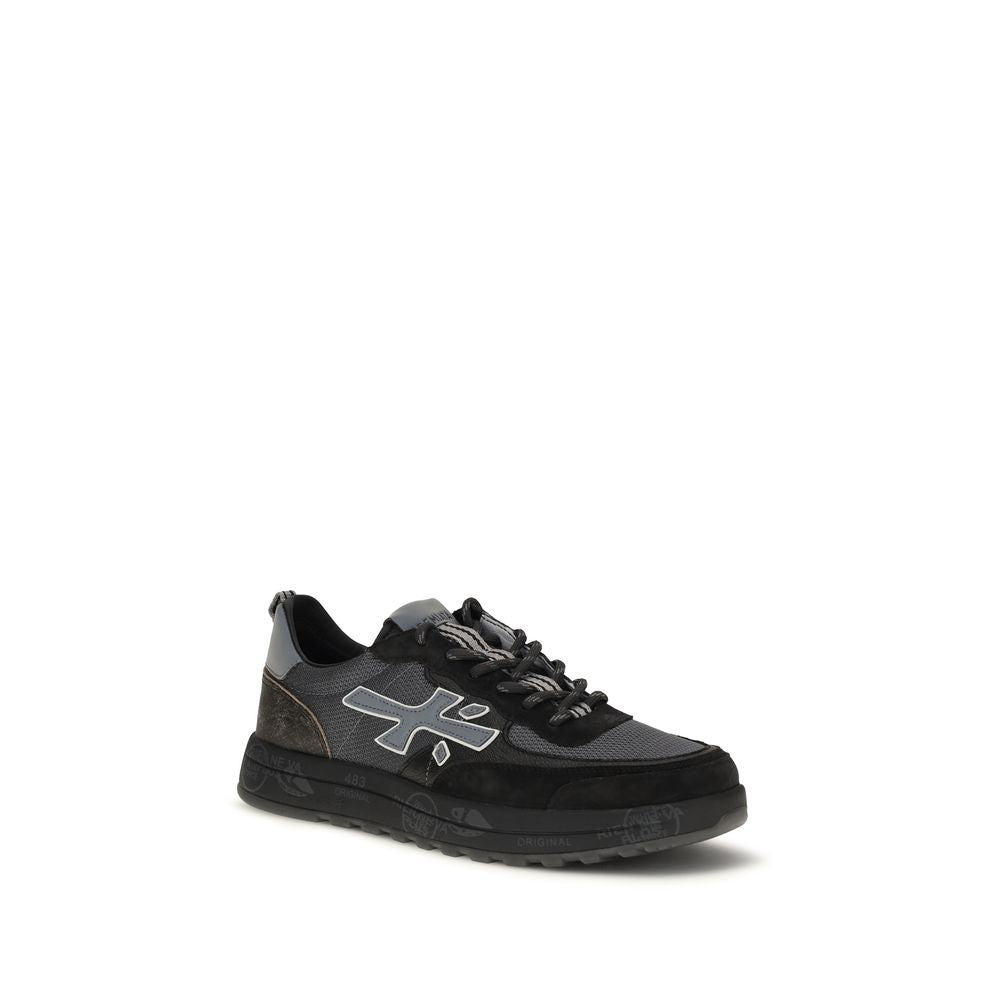 Black Calf Leather Bos Taurus Low Top Sneakers