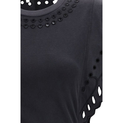 Black Cotton Casual Dress