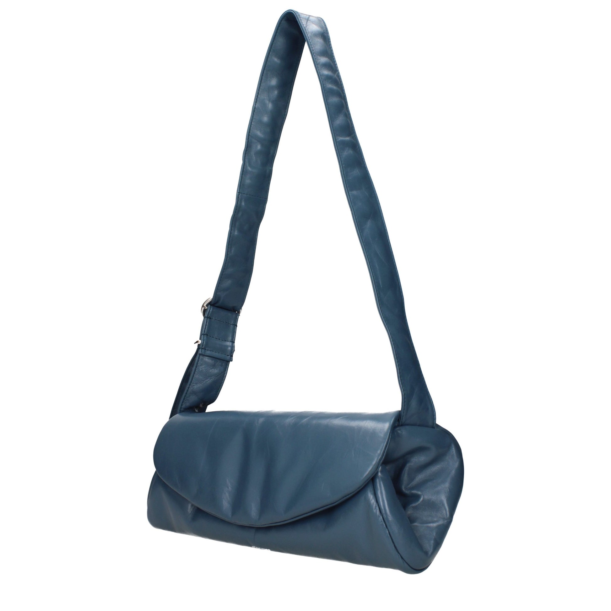 Blue Leather Crossbody Bag