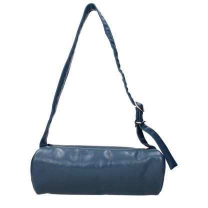 Blue Leather Crossbody Bag