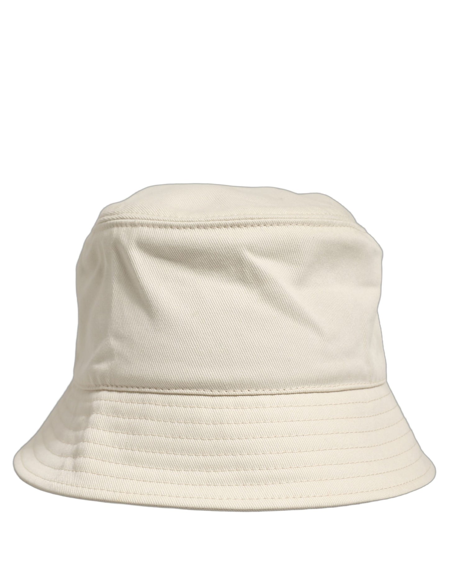 Men White Cotton Fisherman Bucket Hat