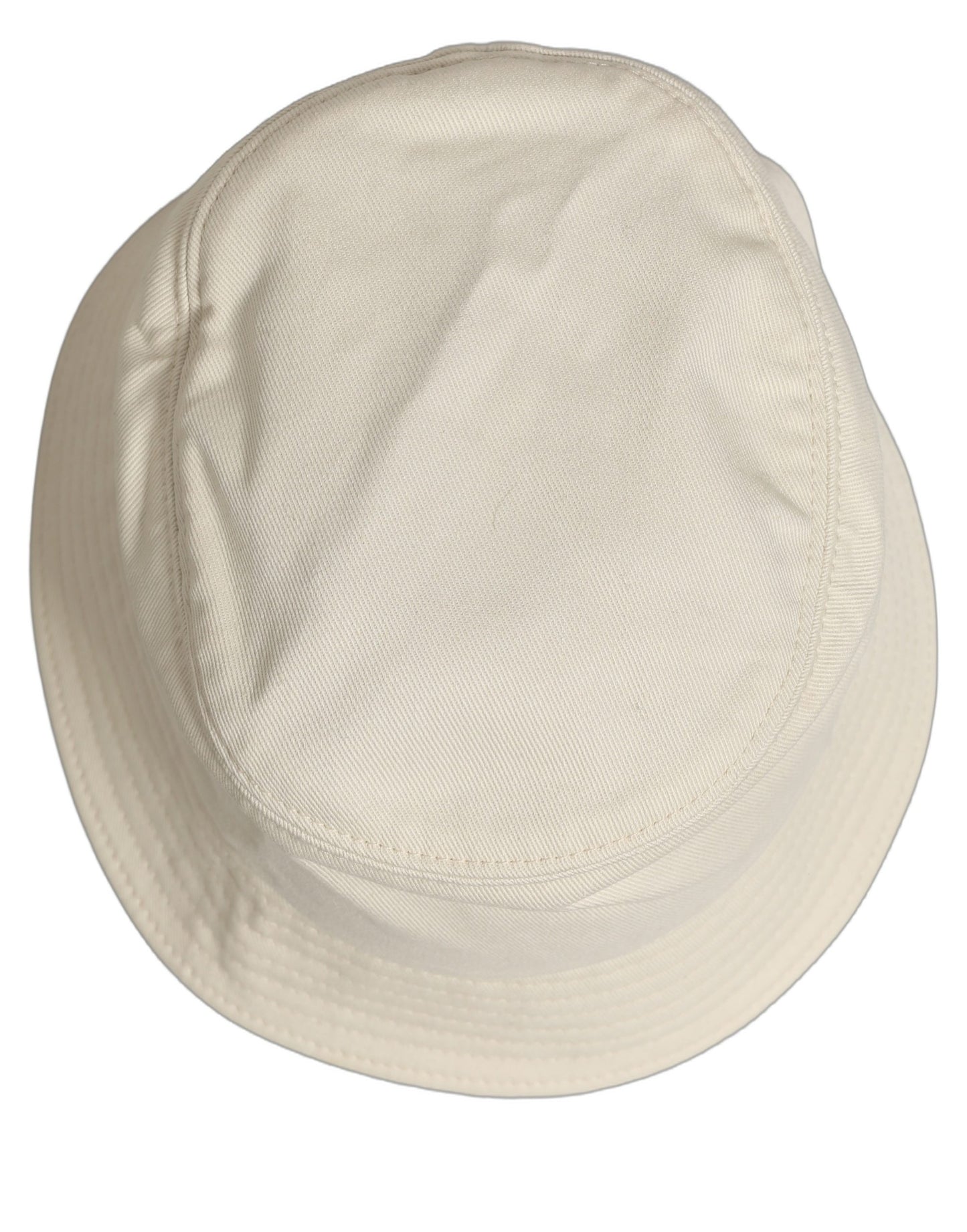 Men White Cotton Fisherman Bucket Hat