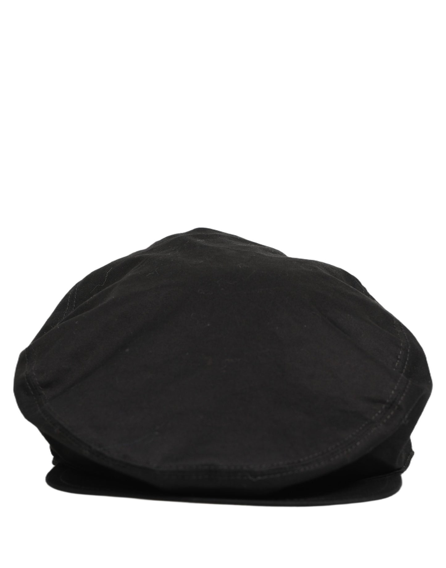 Men Black Cotton Stretch Newsboy Cloth Capello Hat