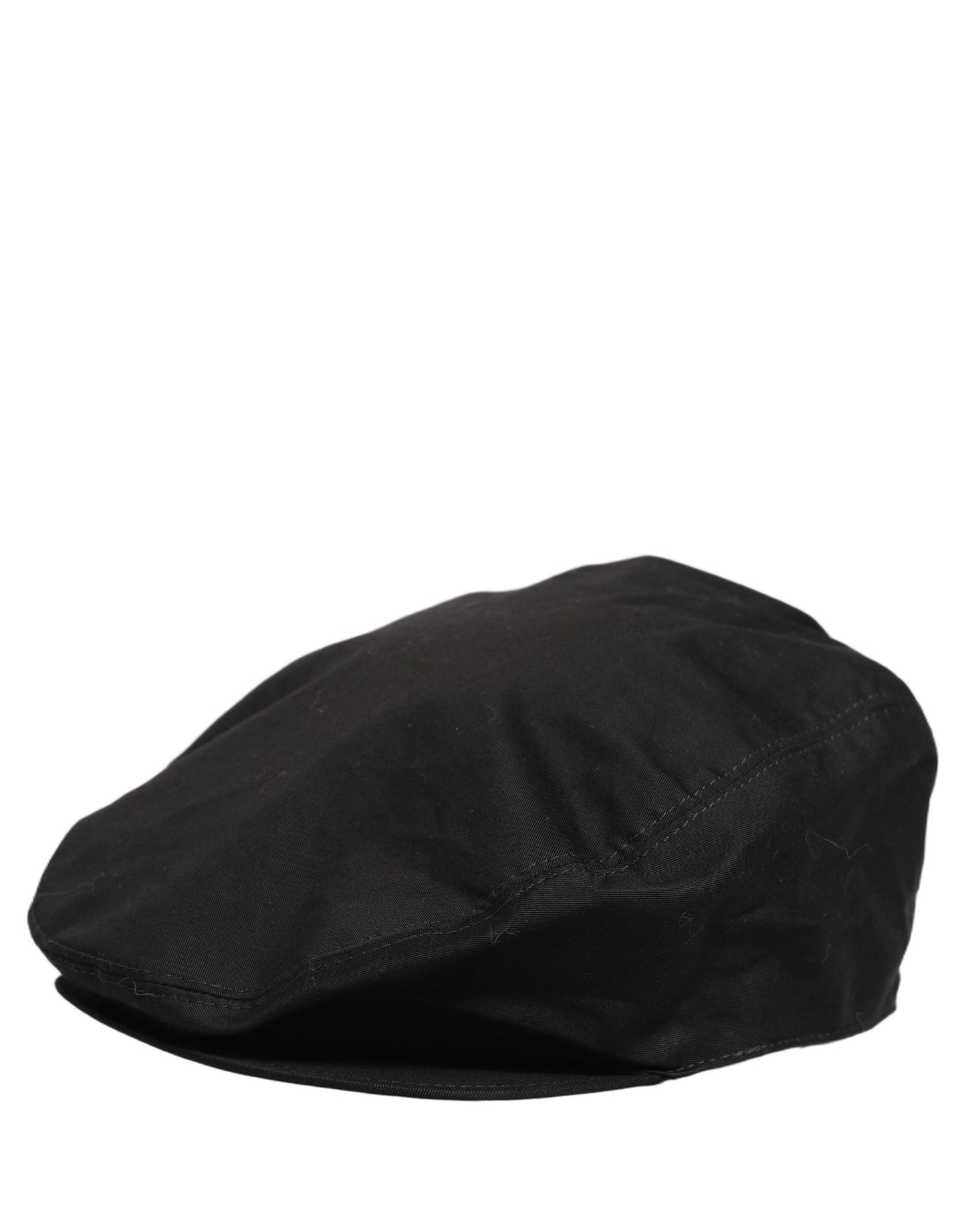 Men Black Cotton Stretch Newsboy Cloth Capello Hat