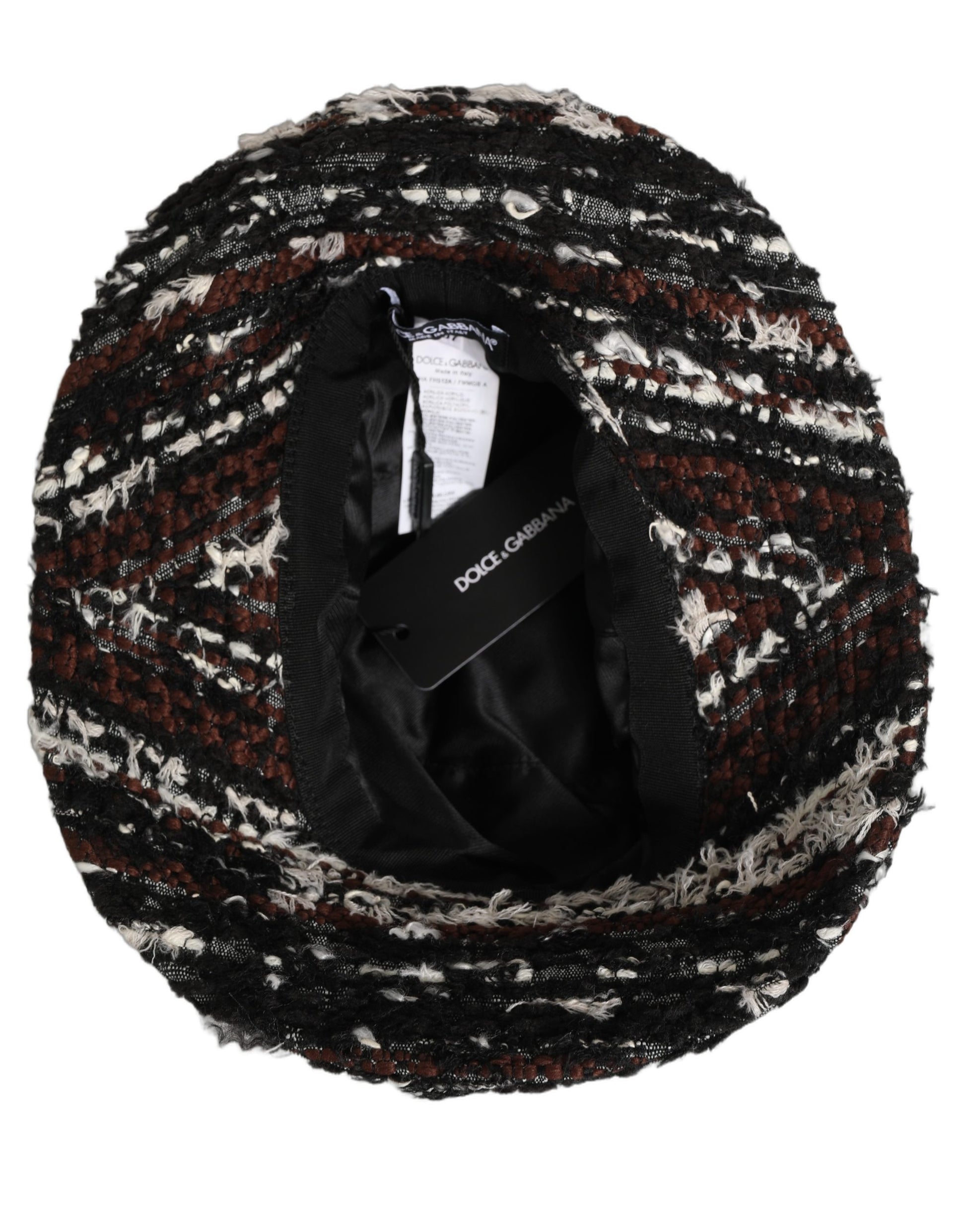 Women Multicolor Acrylic Tweed Bucket Capello Hat