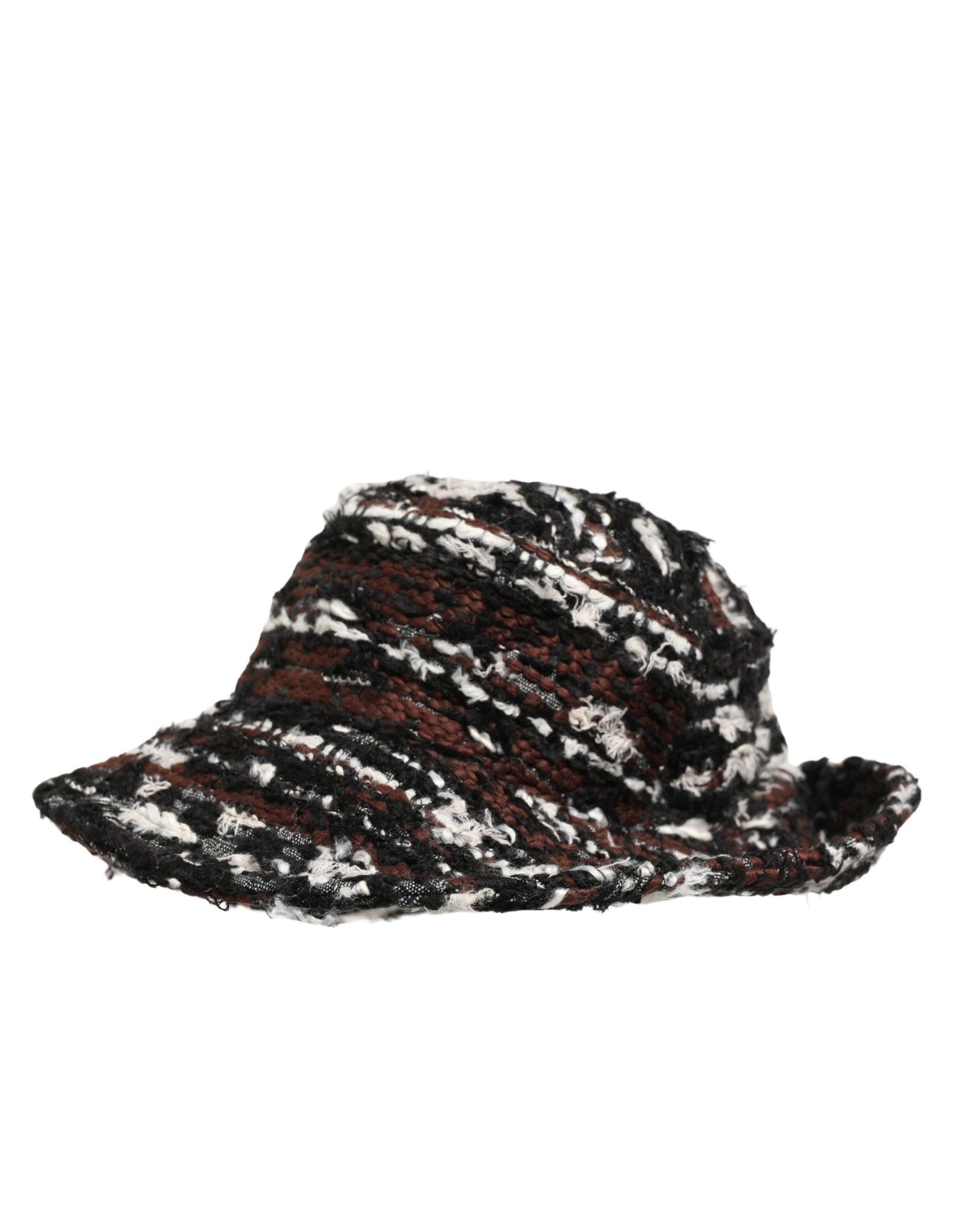 Women Multicolor Acrylic Tweed Bucket Capello Hat