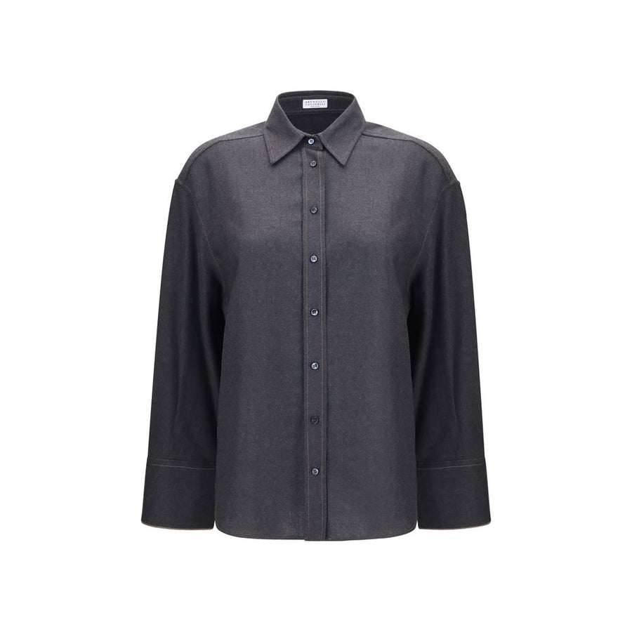 Gray Wool Oves Aries Dress Shirt