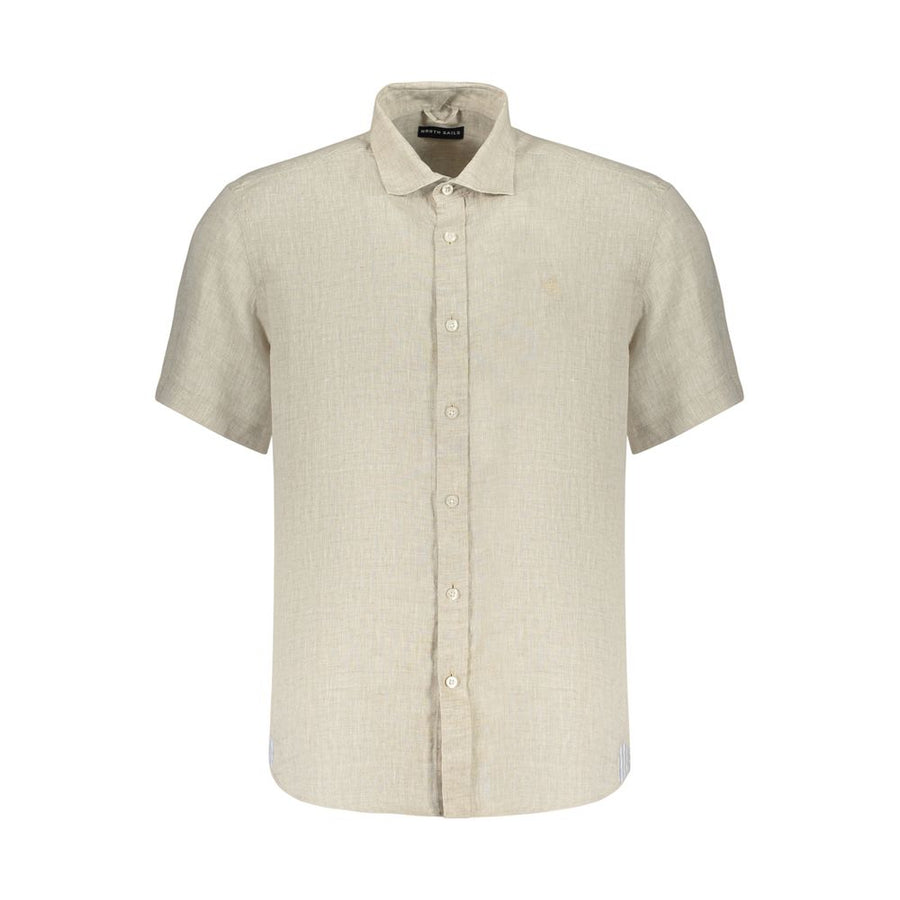 Beige Linen Men's Shirt