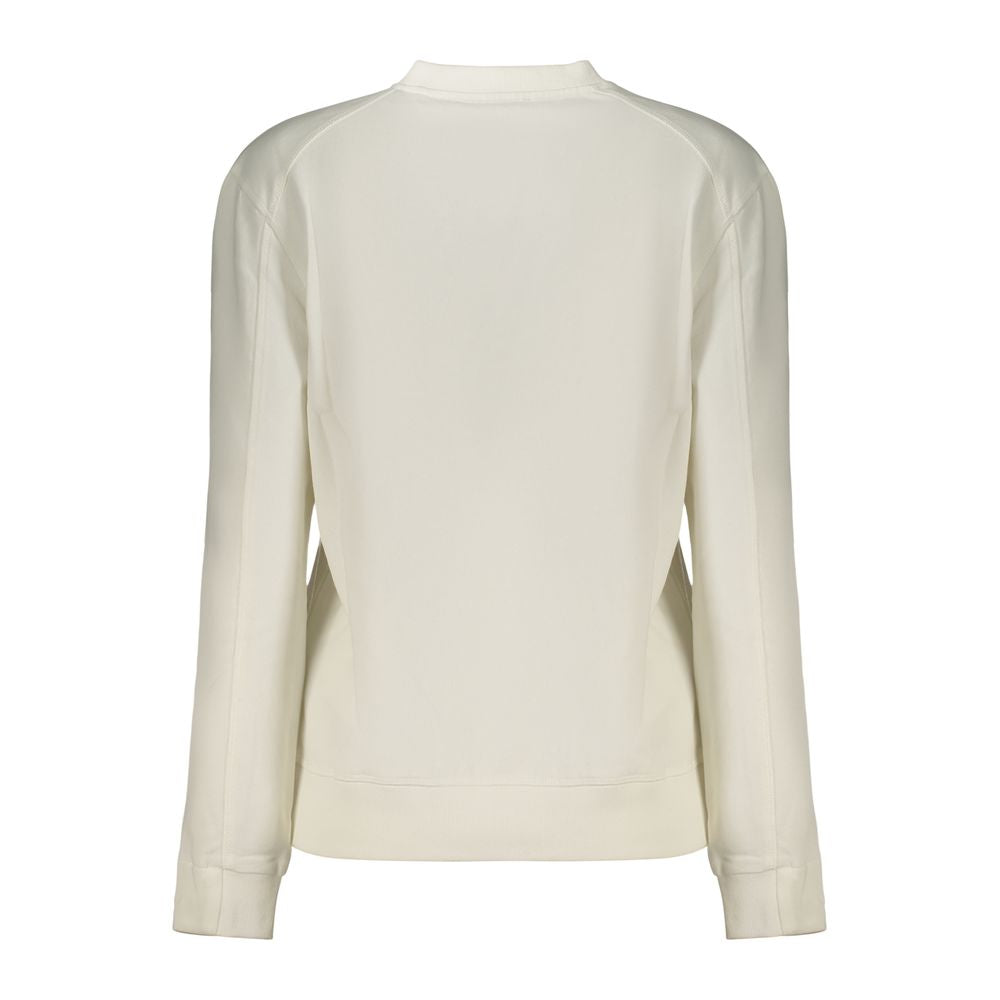 White Cotton Women's Sweatshirt
