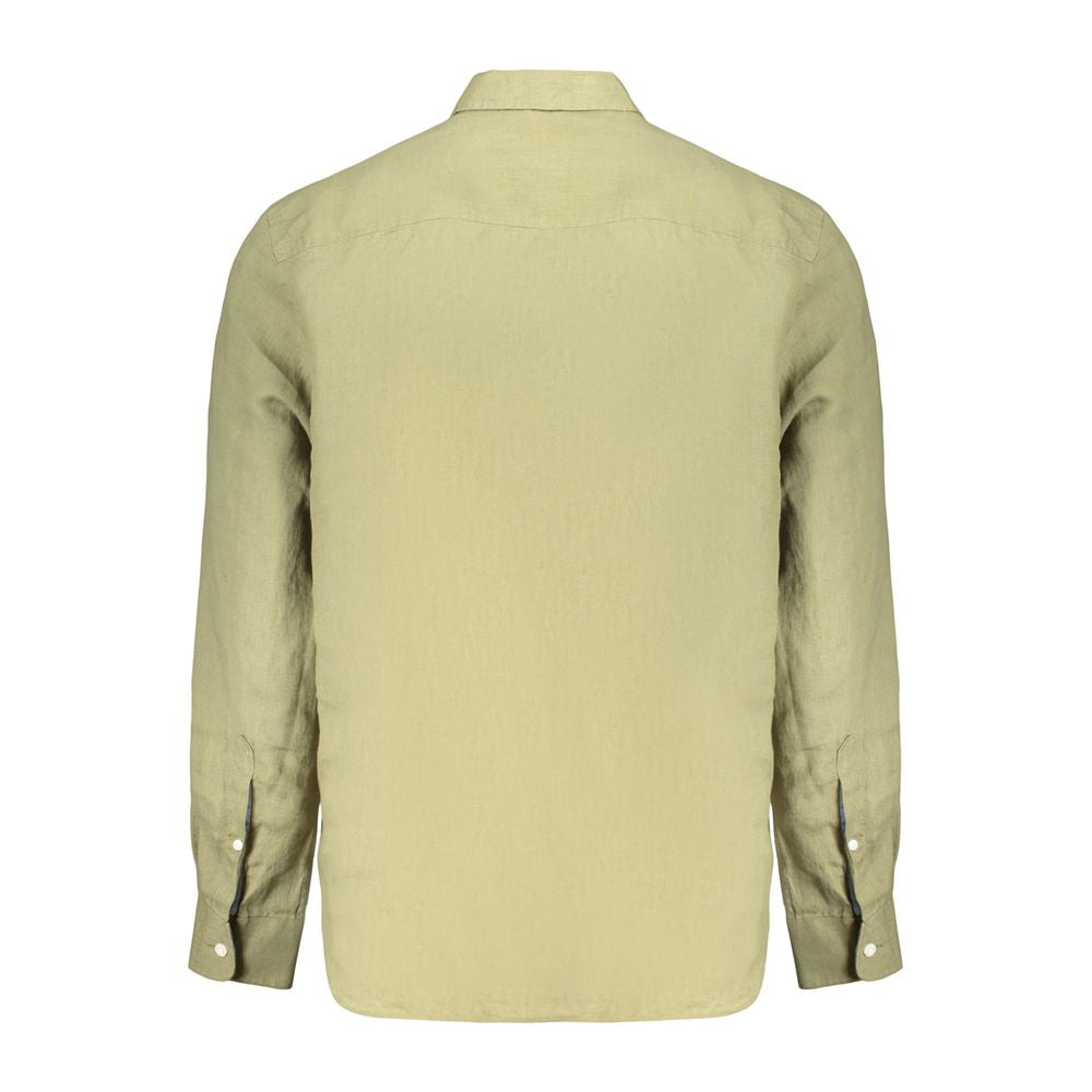 Green Linen Men's Shirt
