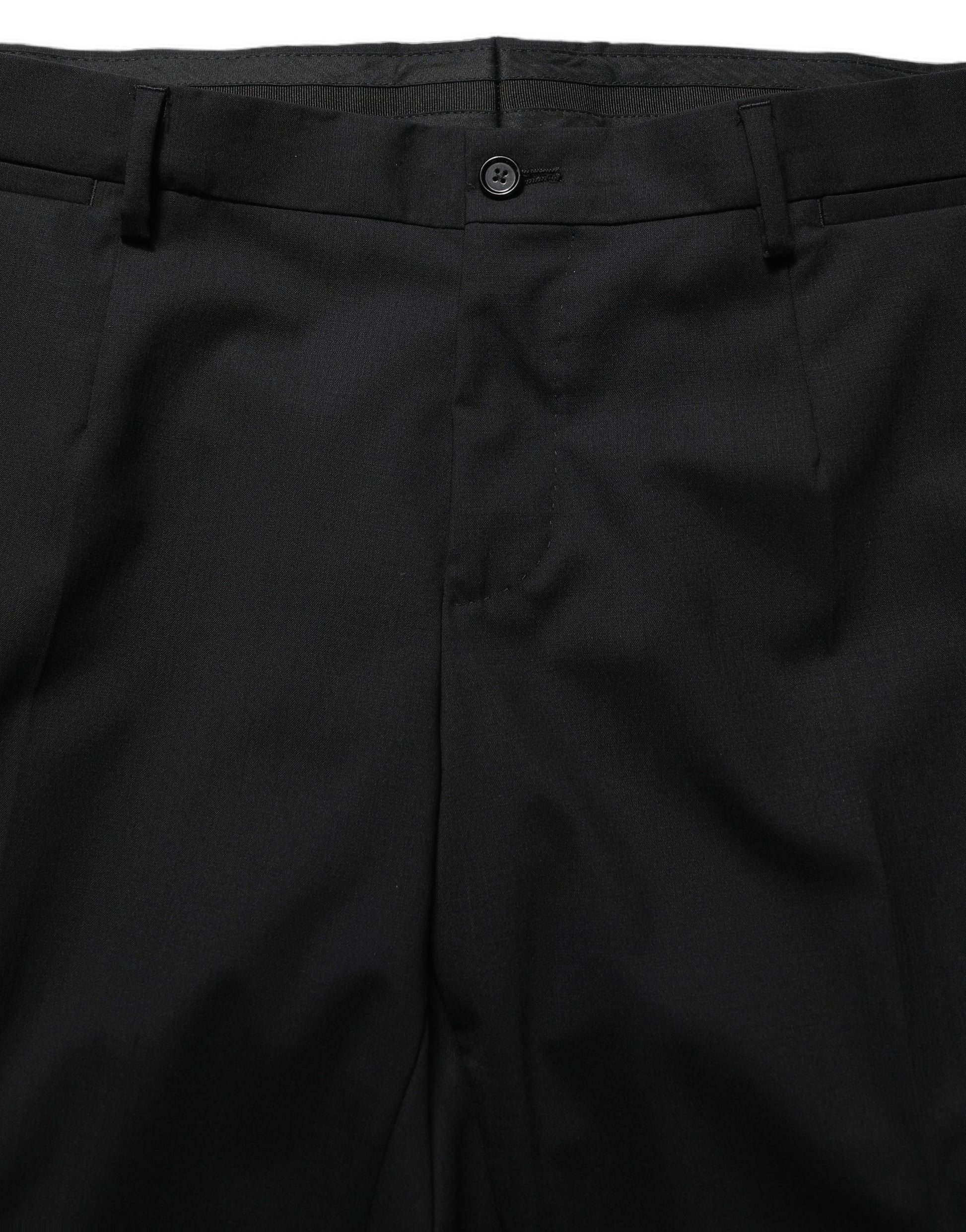 Black Wool Slim Fit Formal 2 Piece Men Suit