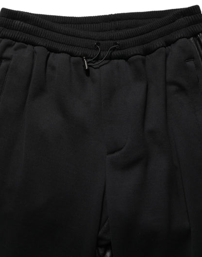 Black Mid Waist Cargo Jogger Sweatpants Pants