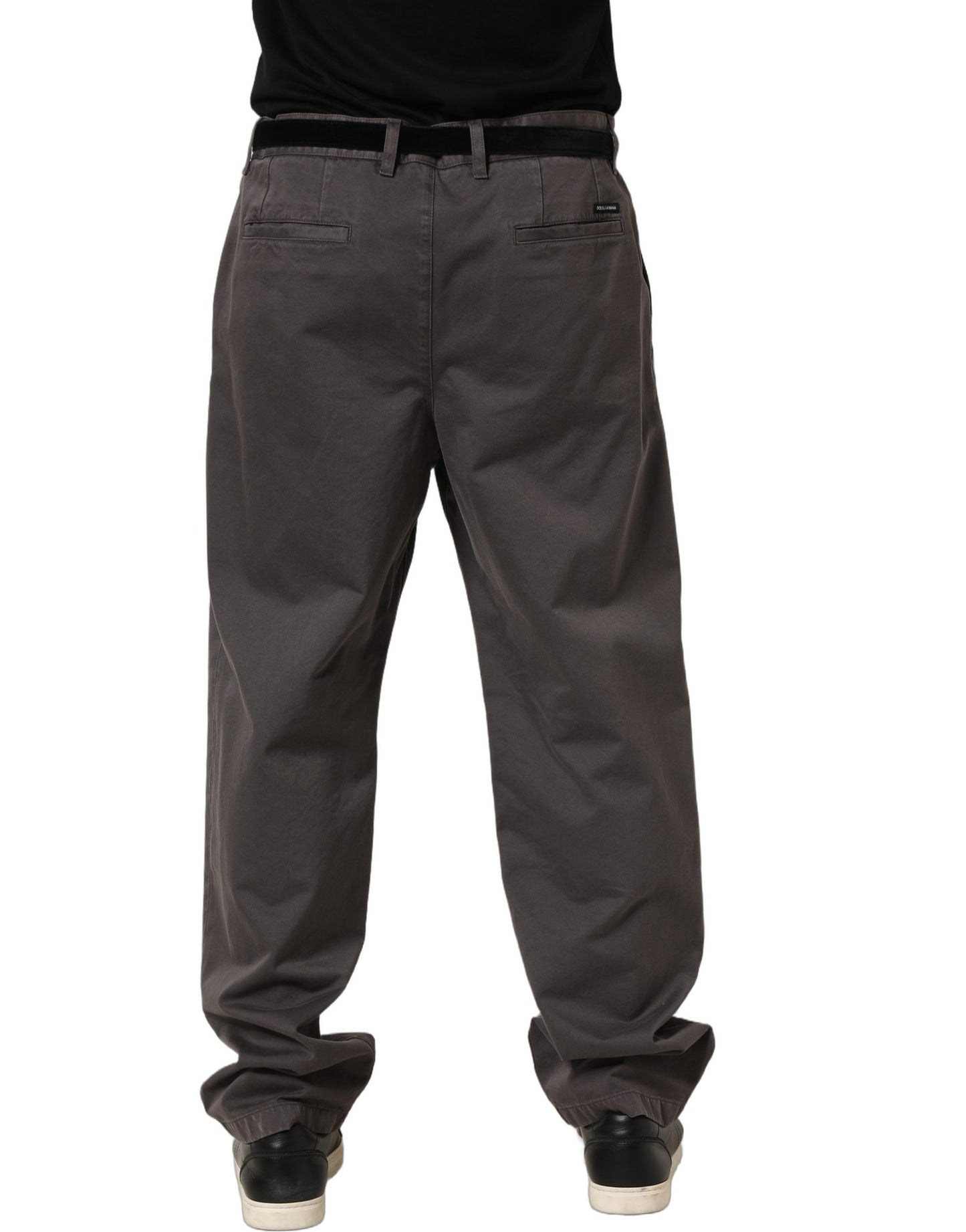 Dark Gray MidWaist Straight Men Trouser Pants