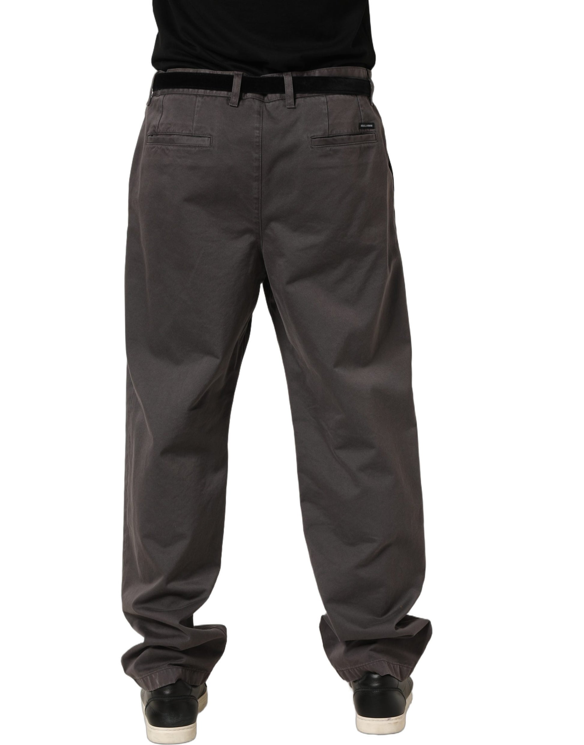 Dark Gray MidWaist Straight Men Trouser Pants