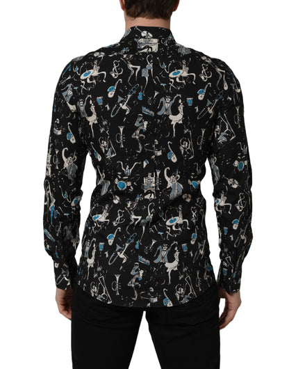 Black Jazz Club Cotton GOLD Fit Dress Shirt