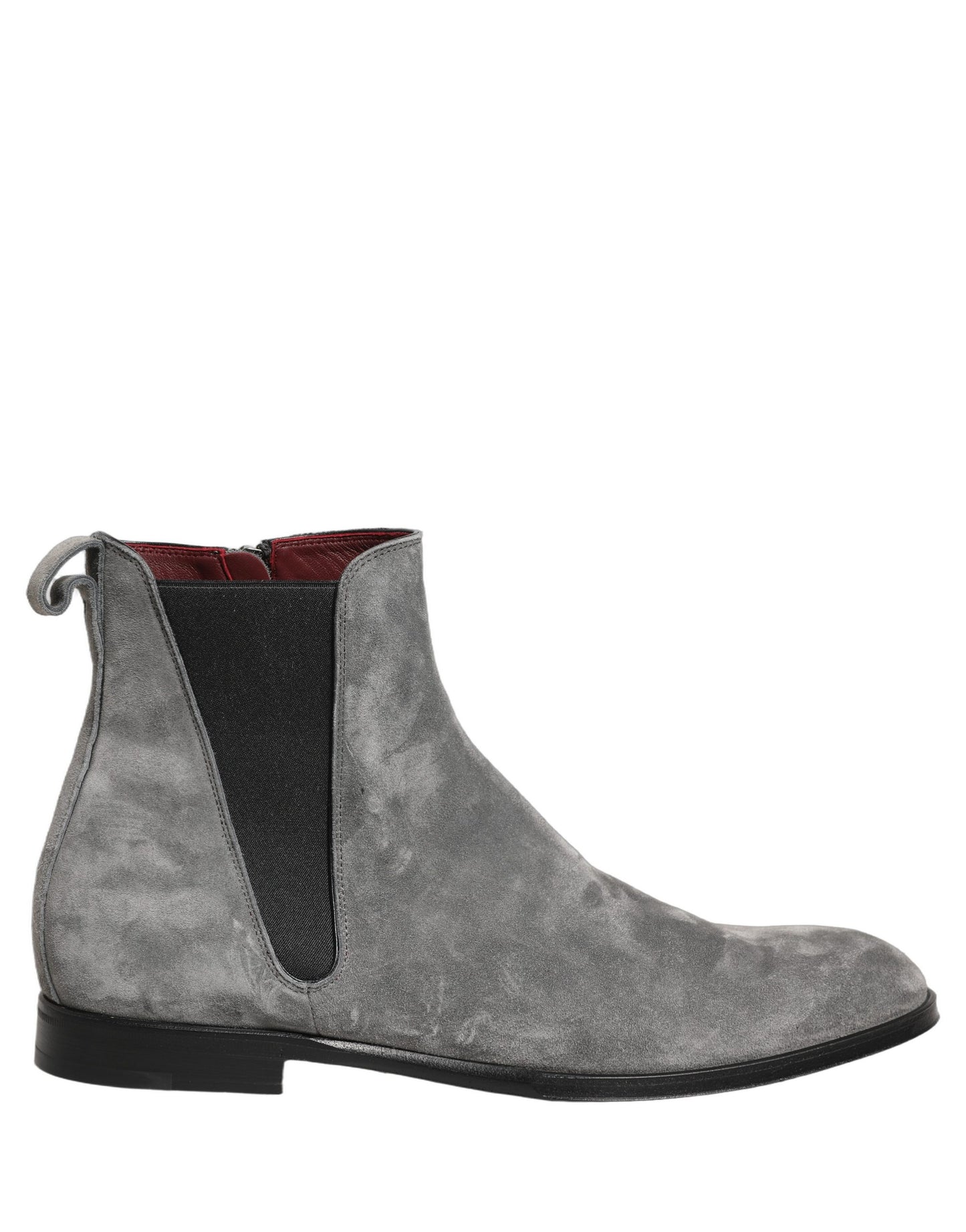 Gray Suede Leather Chelsea Boots Shoes