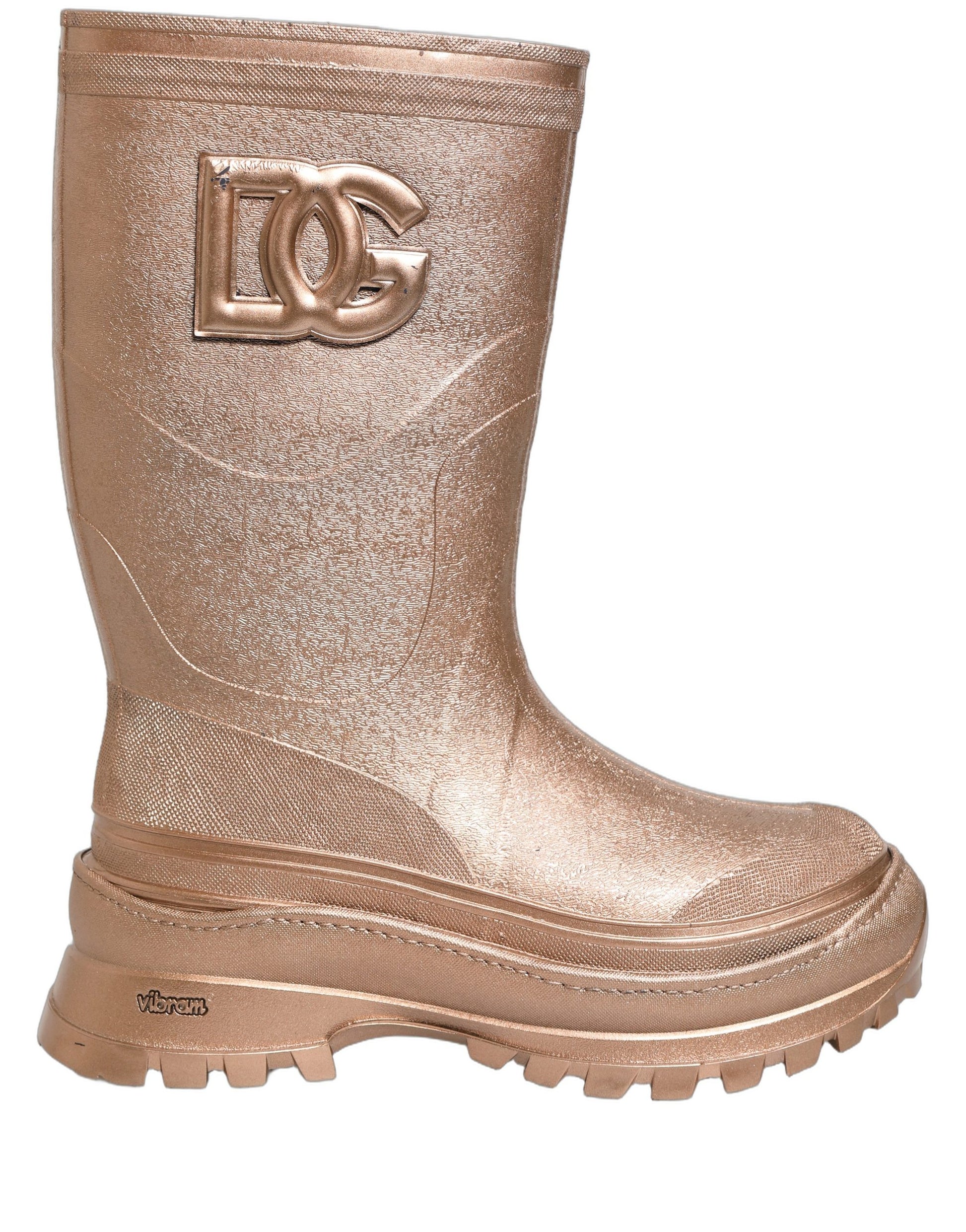Rose Gold PVC Pull On Rain Boots Men Shoes