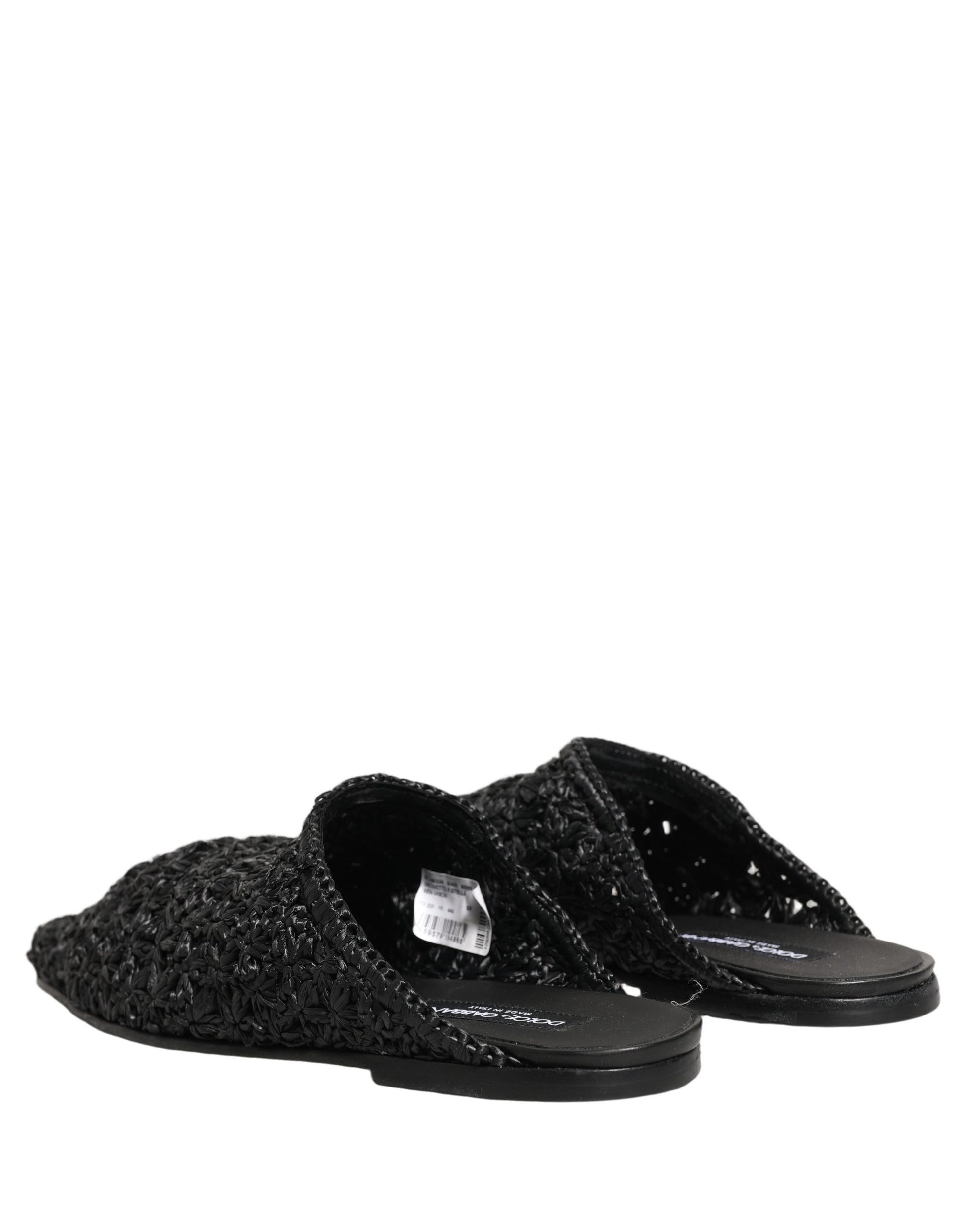 Black Mules Slides Slippers Men Flats Shoes