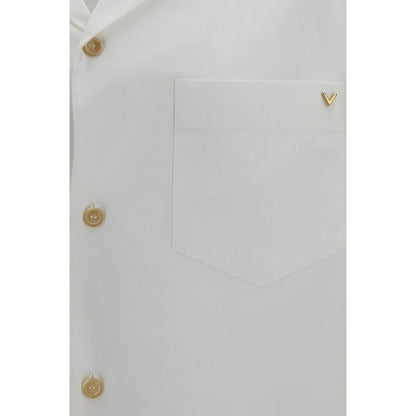 White Cotton Shortsleeve Shirt