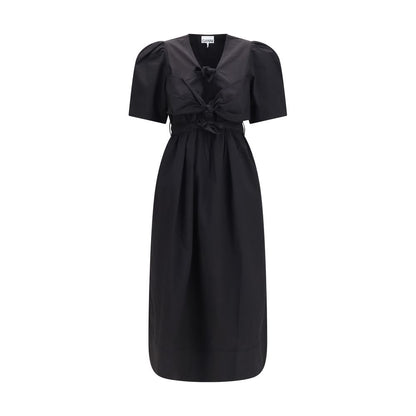 Black Cotton Casual Dress