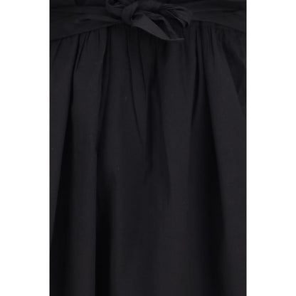 Black Cotton Casual Dress