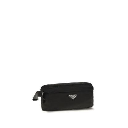 Black Recycled Polyamide Clutch Bag
