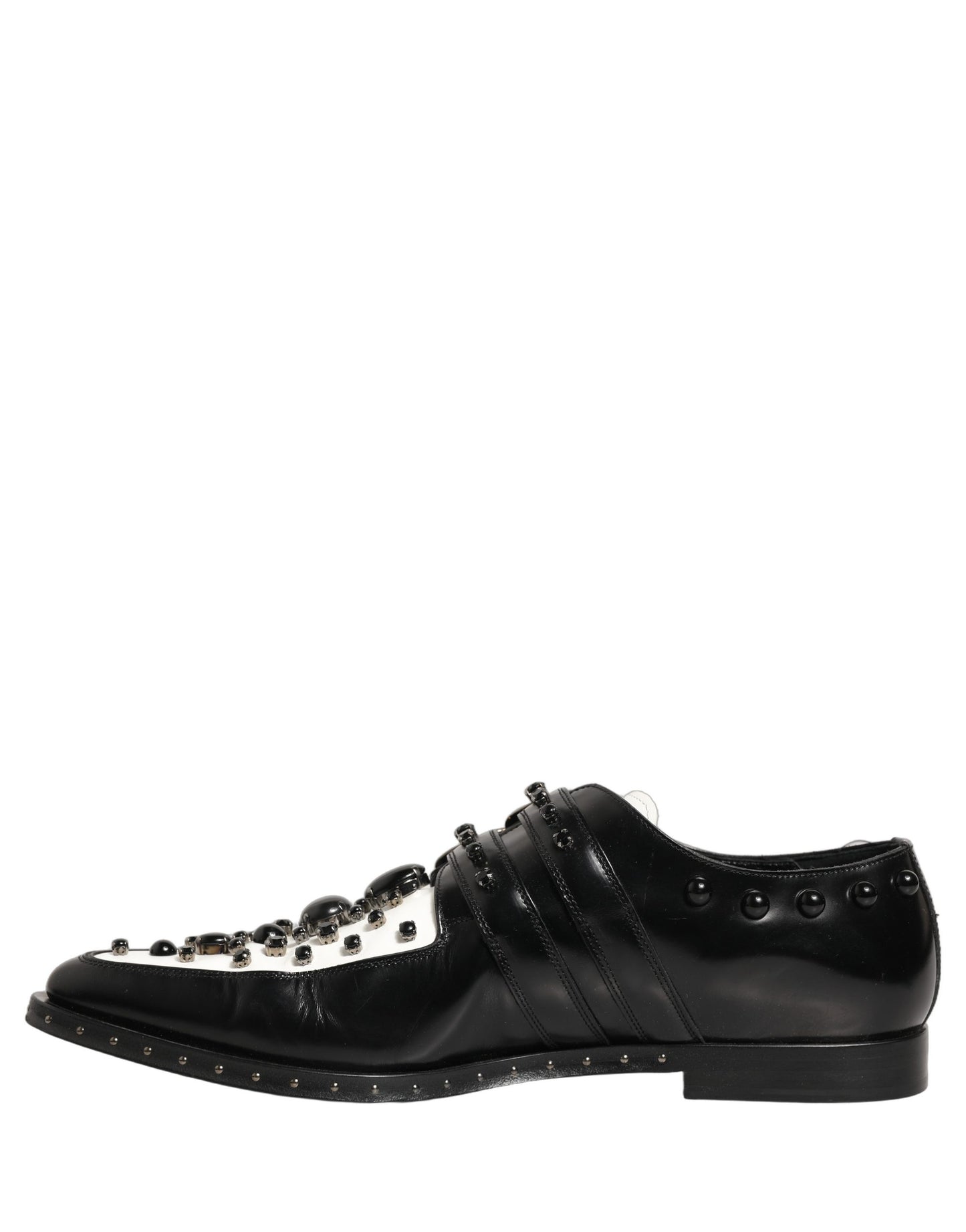 Black Embellished Derby Monk Strap Men Shoes