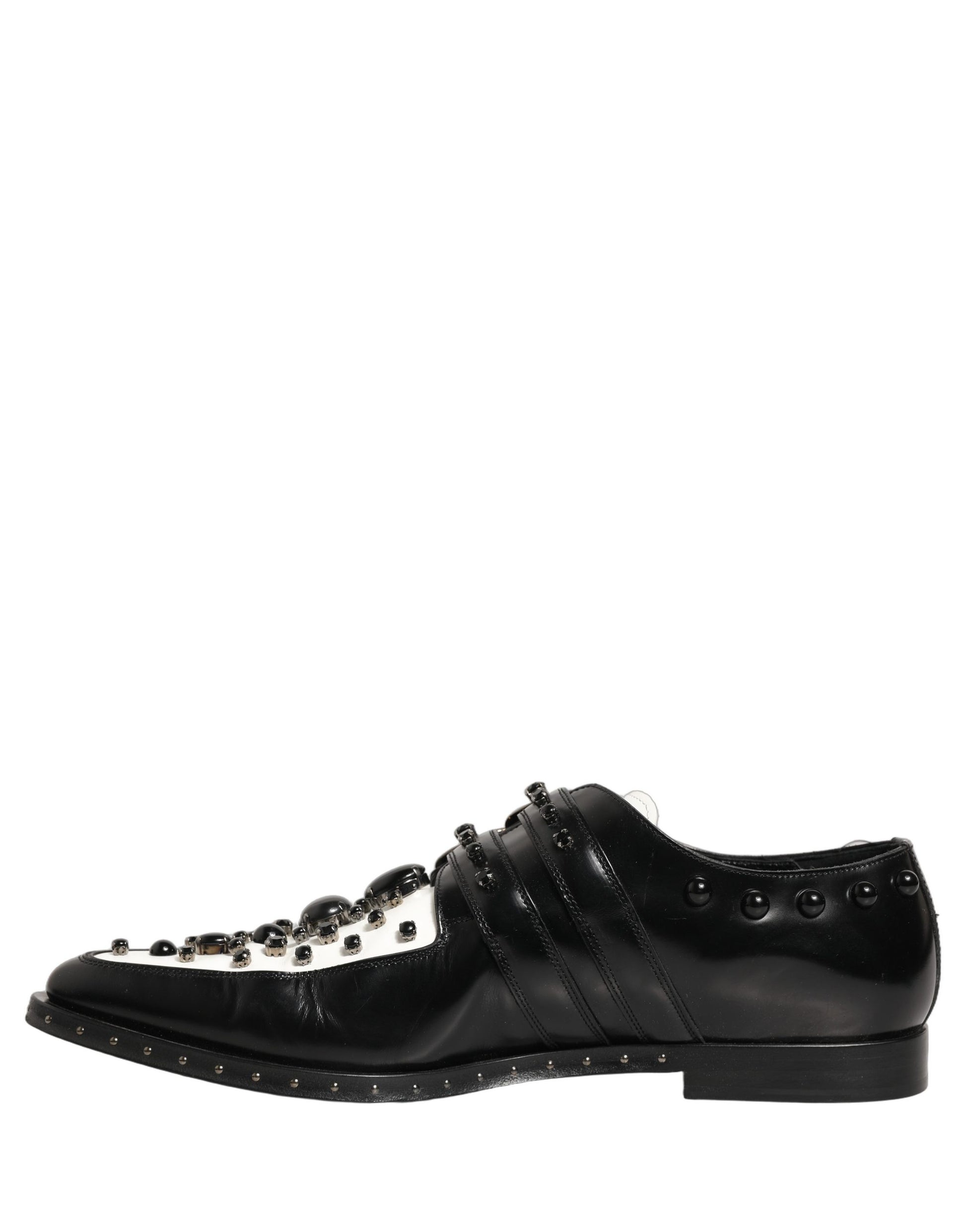 Black Embellished Derby Monk Strap Men Shoes