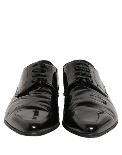 Black Leather Derby Dress Men Formal Shoes