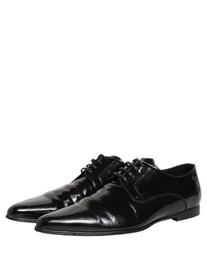 Black Leather Derby Dress Men Formal Shoes