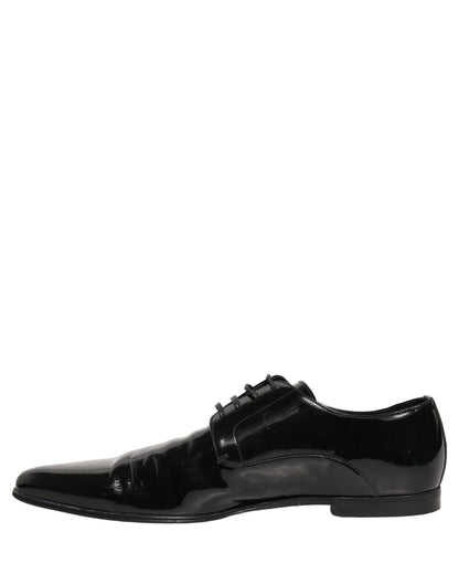 Black Leather Derby Dress Men Formal Shoes