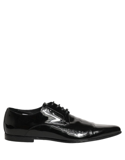 Black Leather Derby Dress Men Formal Shoes