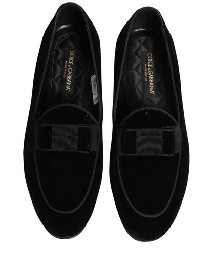 Black Velvet Loafers Formal Men Dress Shoes
