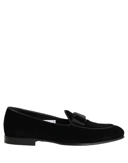 Black Velvet Loafers Formal Men Dress Shoes