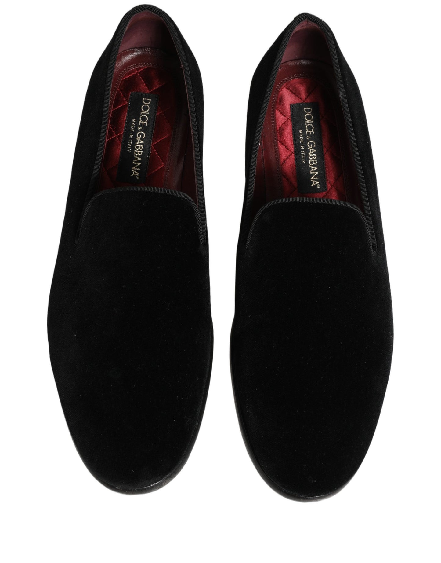 Black Velvet Cotton Loafers Formal Dress Shoes