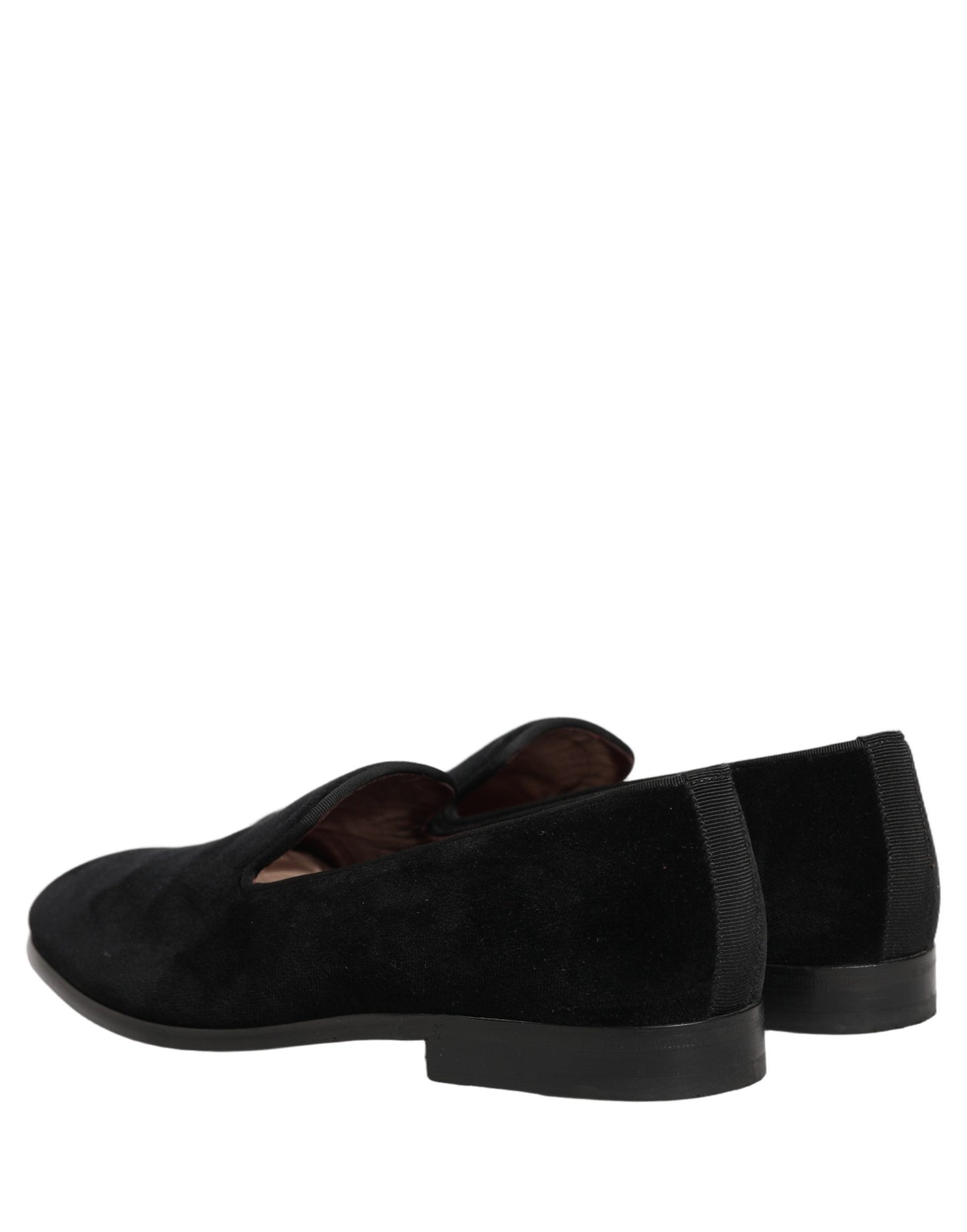 Black Velvet Cotton Loafers Formal Dress Shoes