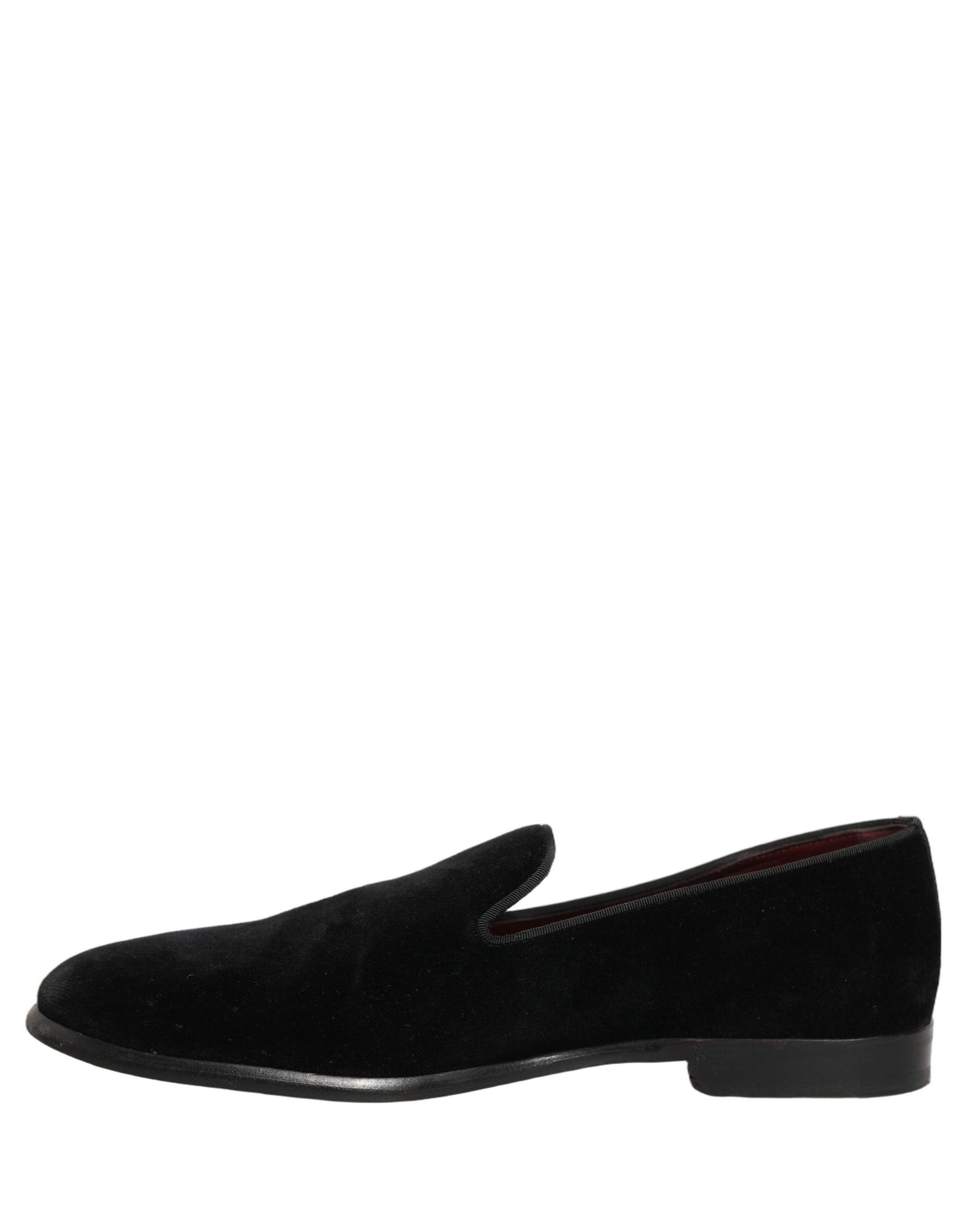Black Velvet Cotton Loafers Formal Dress Shoes