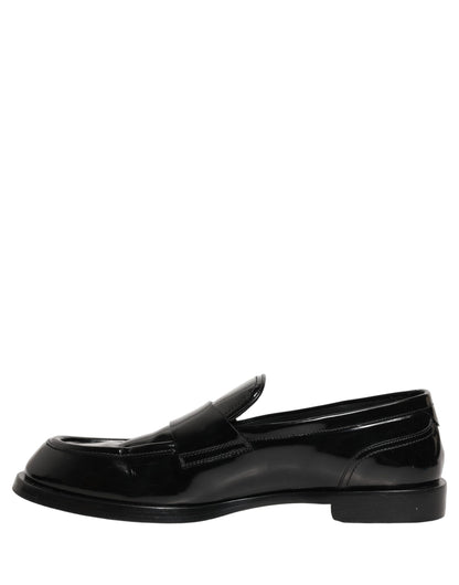 Black Leather Formal Men Dress Loafers Shoes
