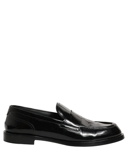 Black Leather Formal Men Dress Loafers Shoes