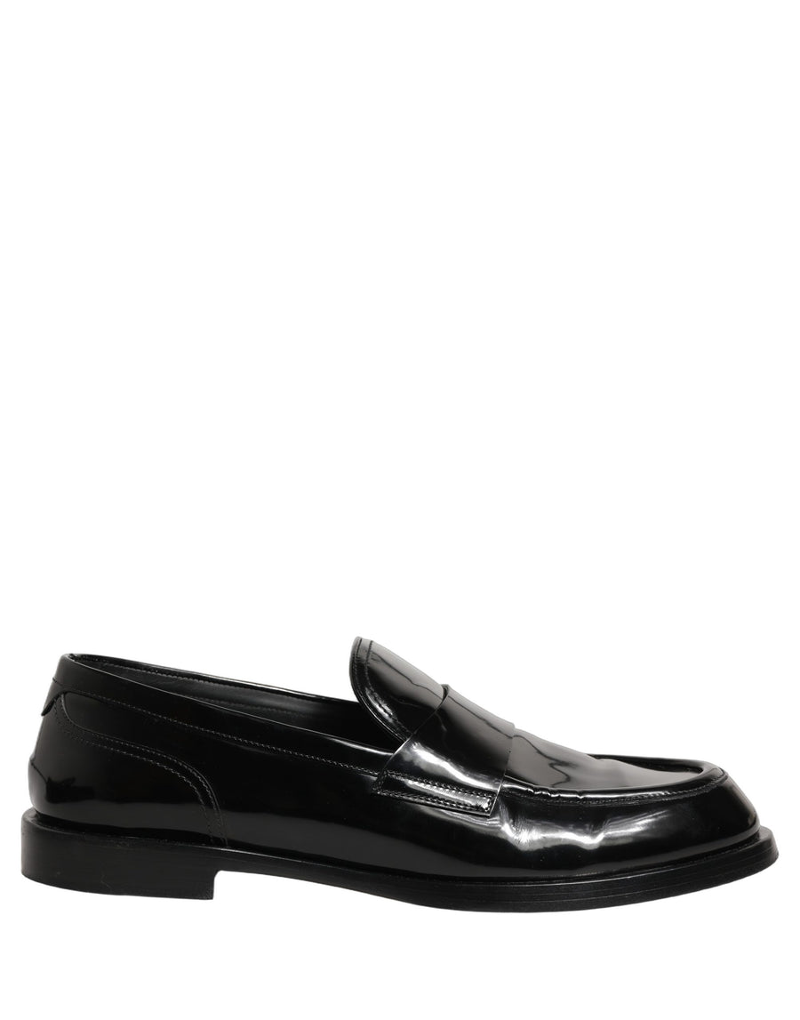 Black Leather Formal Men Dress Loafers Shoes