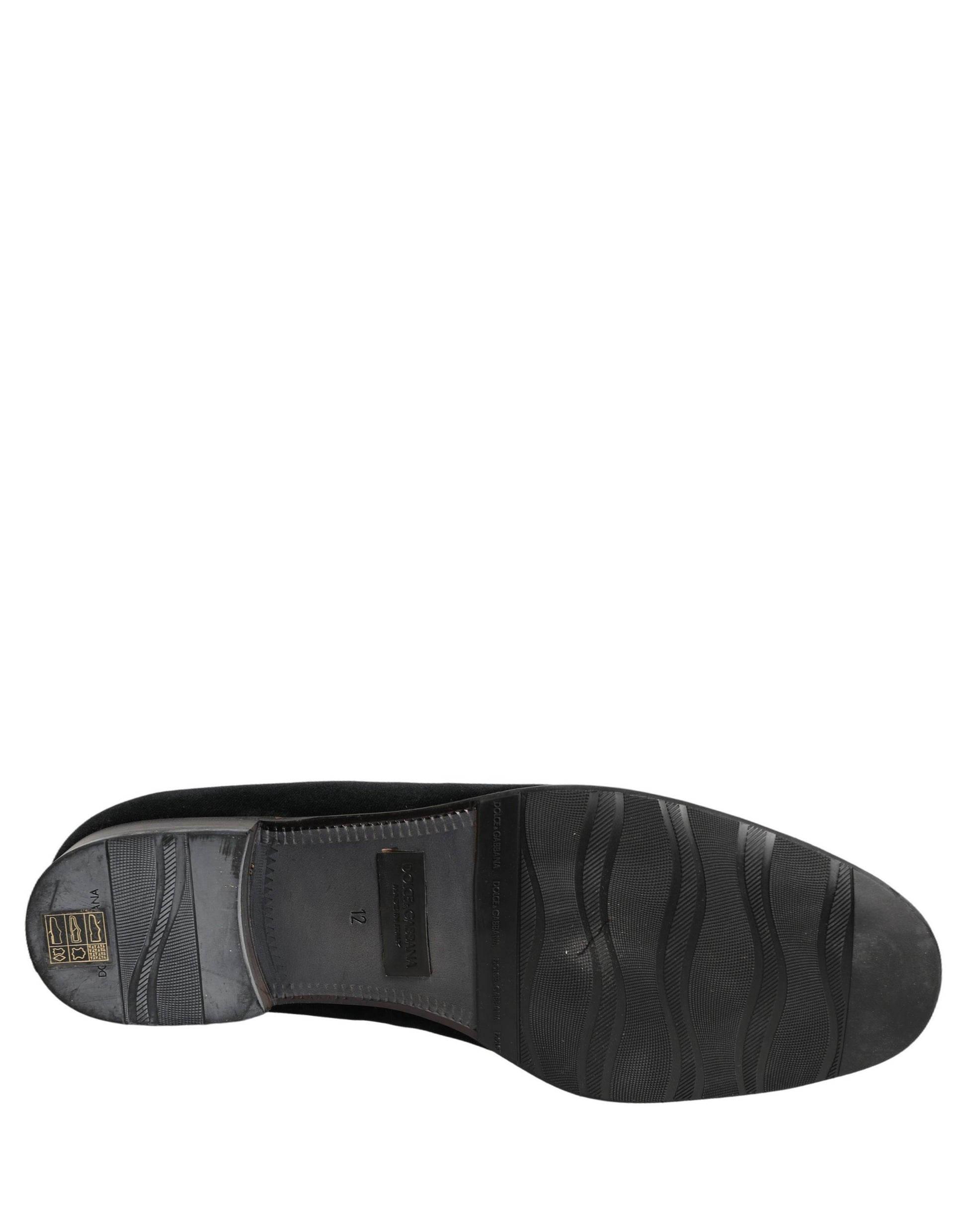 Black Velvet Loafers Formal Men Dress Shoes