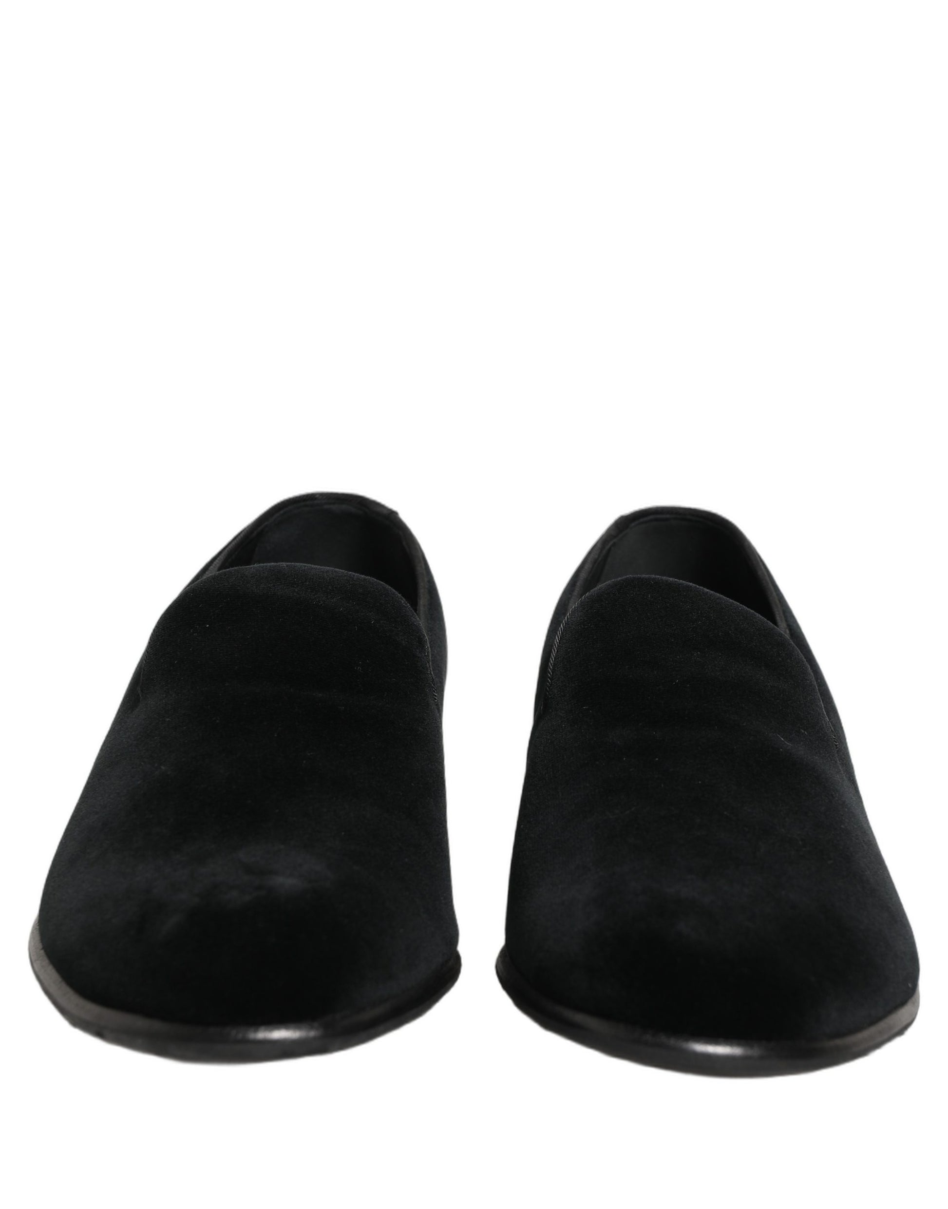Black Velvet Loafers Formal Men Dress Shoes