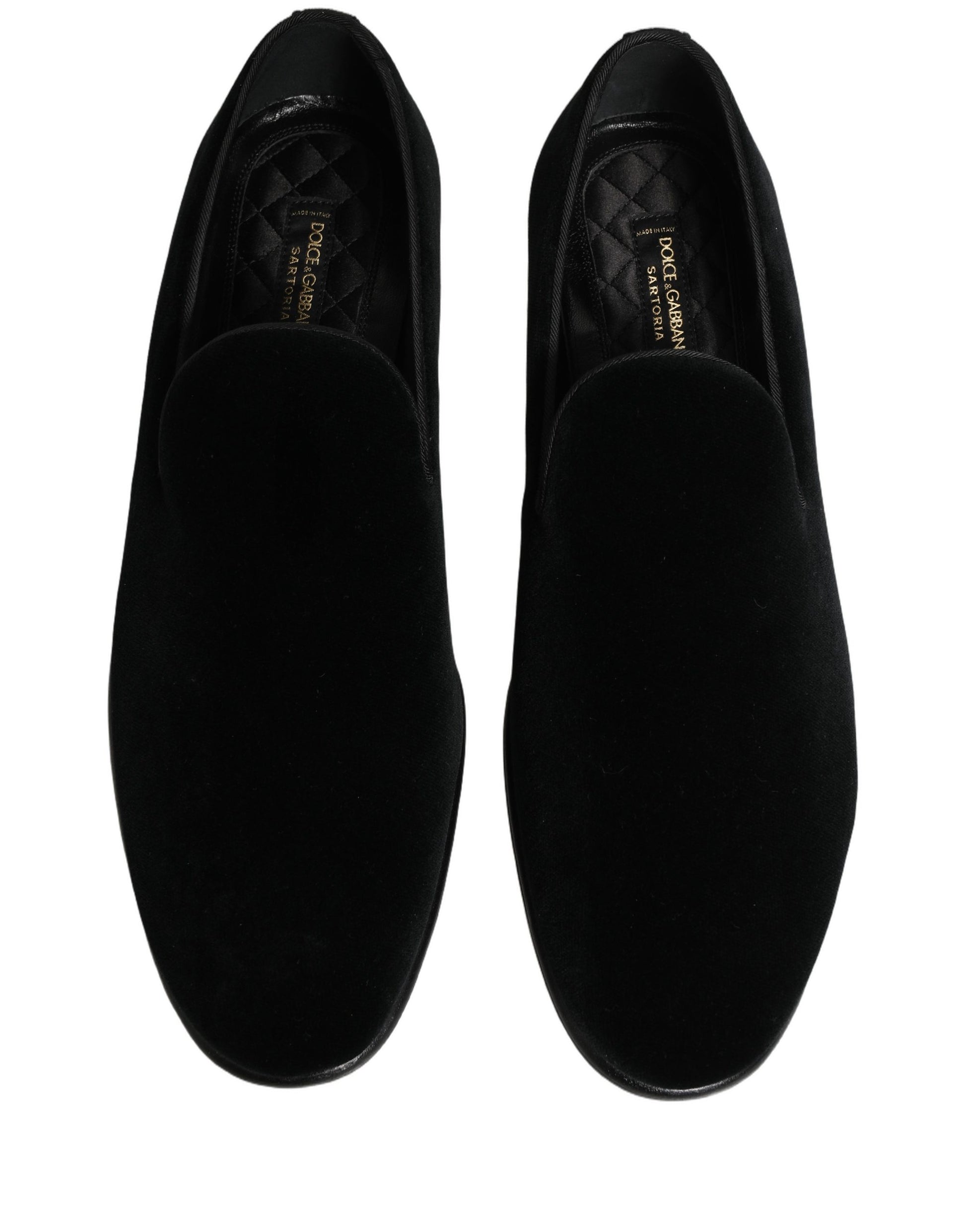 Black Velvet Loafers Formal Men Dress Shoes