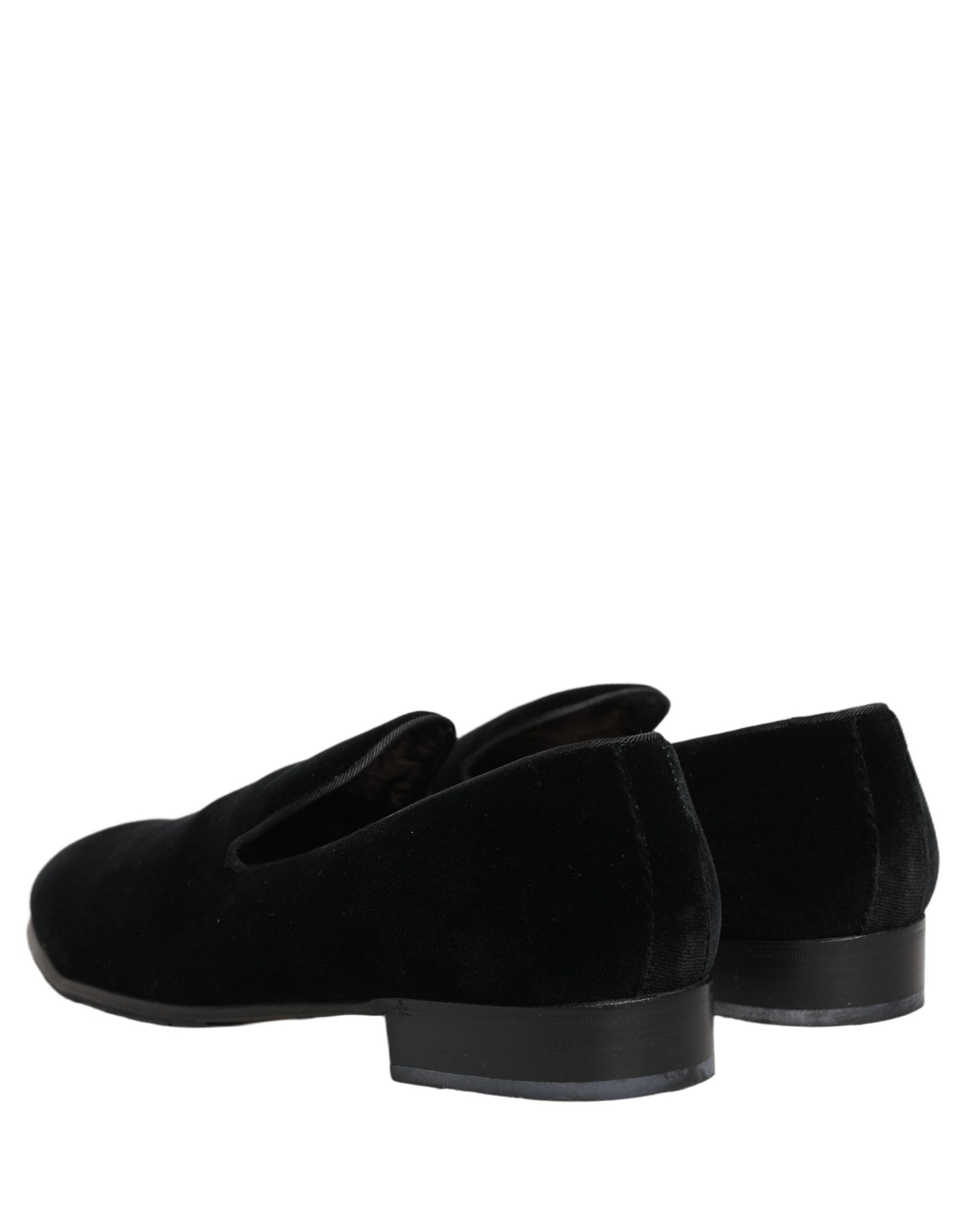 Black Velvet Loafers Formal Men Dress Shoes