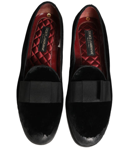 Black Velvet Loafers Formal Men Dress Shoes