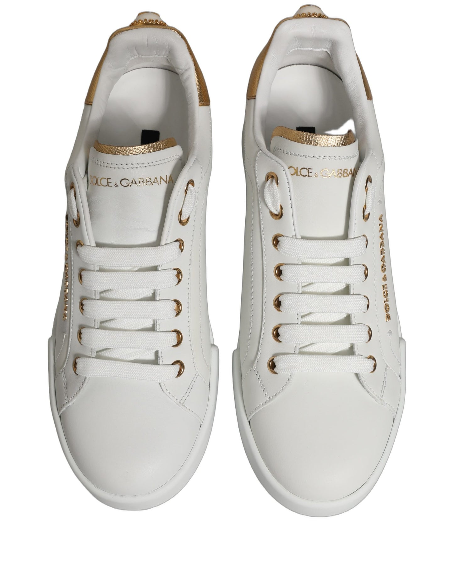 White Gold Embellished Low Top Sneakers Shoes